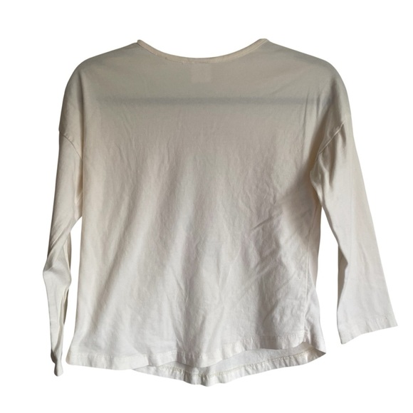 Hanna Andersson Cream and Red Long Sleeve Tee Rainbow Design Size 12 or 150 cm - Picture 2 of 7